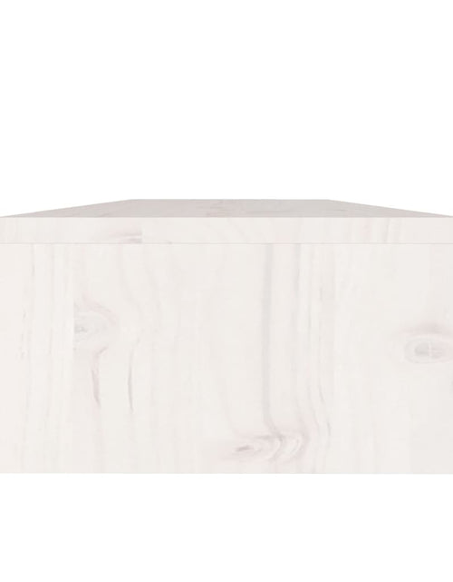 Încărcați imaginea în vizualizatorul Galerie, Stand pentru monitor, alb, 50x24x13 cm, lemn masiv de pin Lando - Lando
