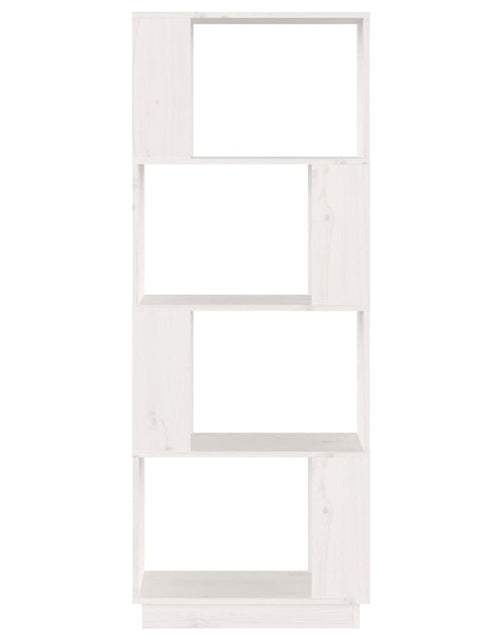 Încărcați imaginea în vizualizatorul Galerie, Bibliotecă/Separator cameră, alb, 51x25x132 cm lemn masiv pin Lando - Lando
