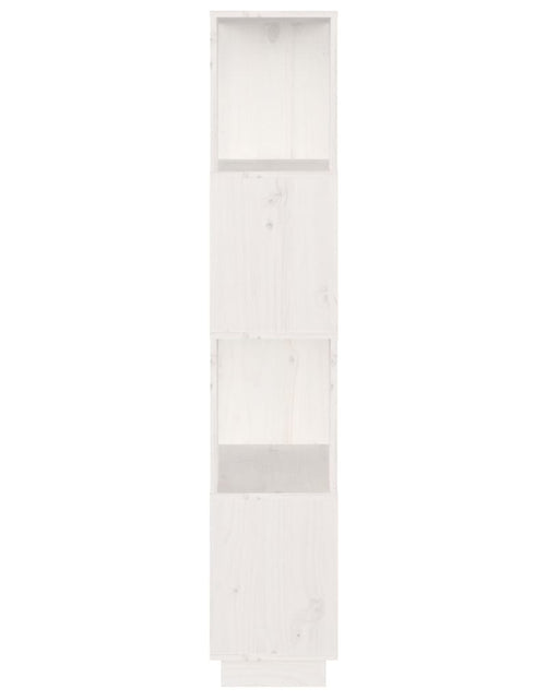 Încărcați imaginea în vizualizatorul Galerie, Bibliotecă/Separator cameră, alb, 51x25x132 cm lemn masiv pin Lando - Lando

