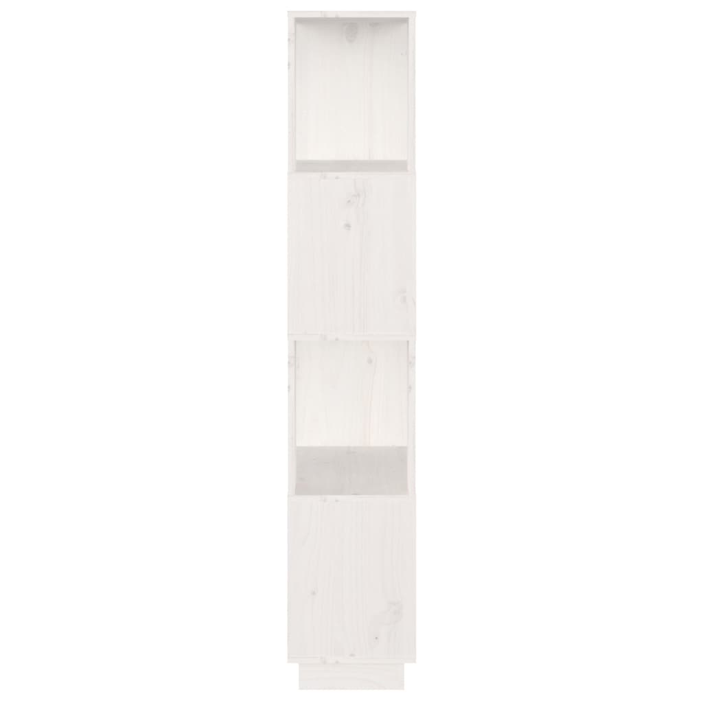 Bibliotecă/Separator cameră, alb, 51x25x132 cm lemn masiv pin Lando - Lando