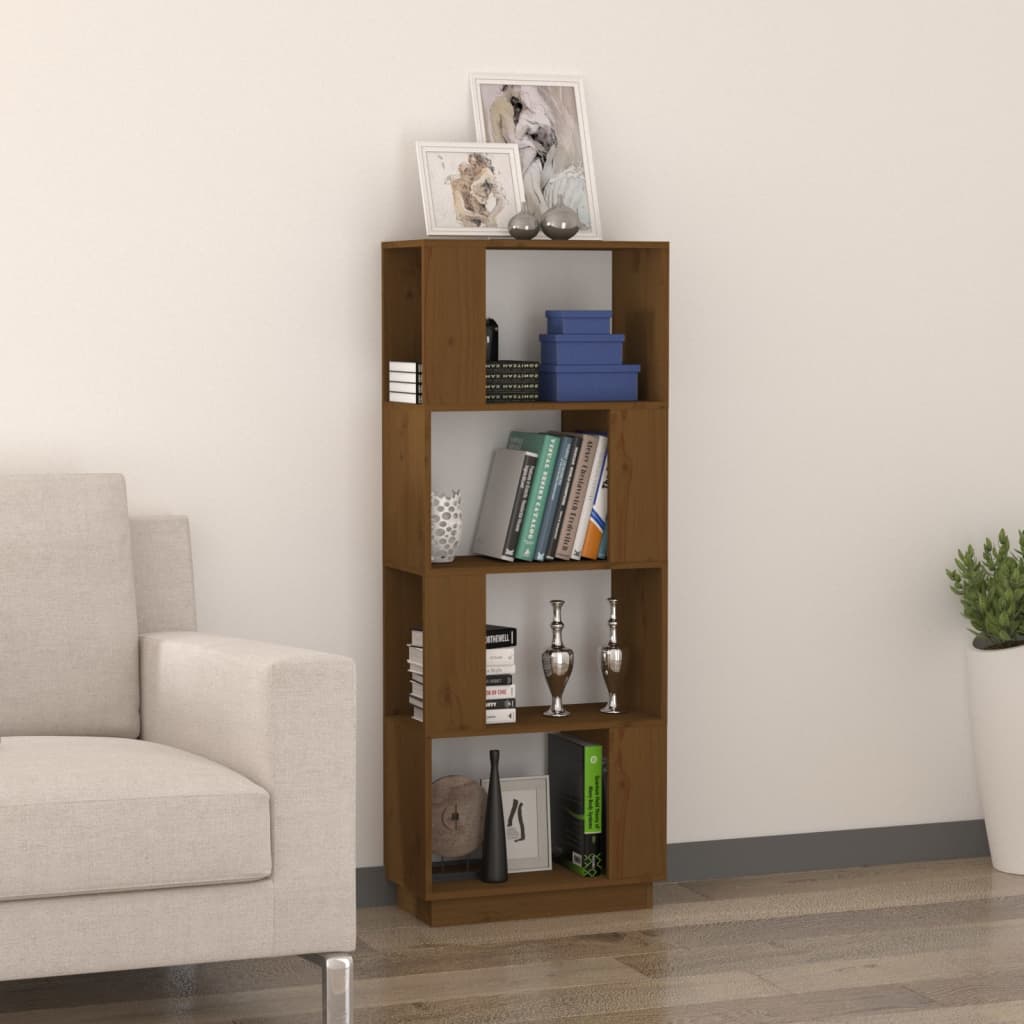 Bibliotecă/Separator cameră maro miere 51x25x132 cm lemn pin Lando - Lando