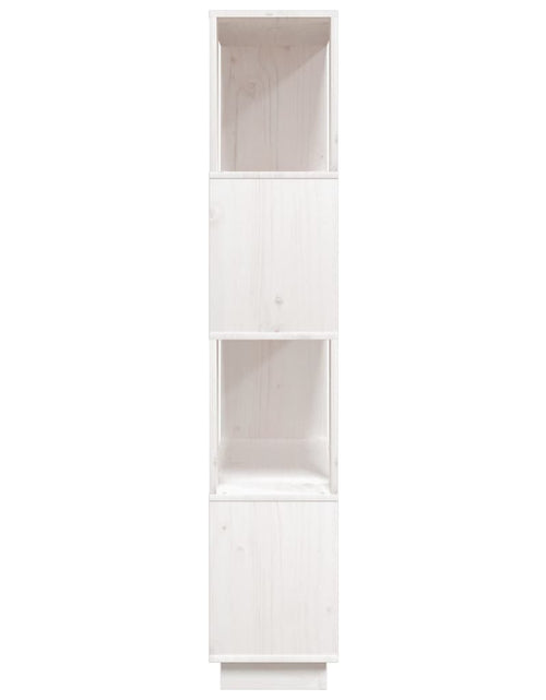 Încărcați imaginea în vizualizatorul Galerie, Bibliotecă/Separator cameră, alb, 80x25x132 cm lemn masiv pin Lando - Lando
