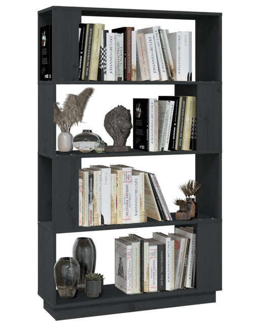 Încărcați imaginea în vizualizatorul Galerie, Bibliotecă/Separator cameră, gri, 80x25x132 cm, lemn masiv pin Lando - Lando
