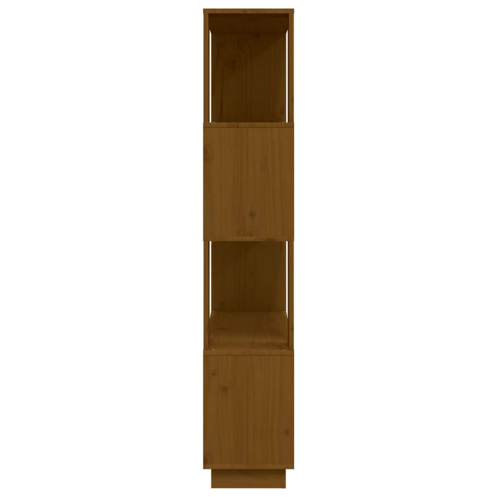 Bibliotecă/Separator cameră maro miere, 80x25x132 cm lemn pin Lando - Lando