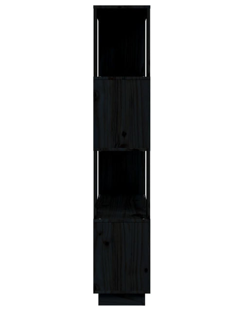 Загрузите изображение в средство просмотра галереи, Bibliotecă/Separator cameră, negru, 80x25x132 cm lemn masiv pin Lando - Lando

