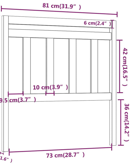 Загрузите изображение в средство просмотра галереи, Tăblie de pat, gri, 81x4x100 cm, lemn masiv de pin - Lando
