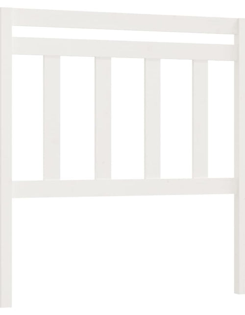 Загрузите изображение в средство просмотра галереи, Tăblie de pat, alb, 96x4x100 cm, lemn masiv de pin - Lando
