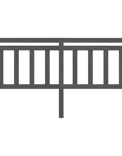 Загрузите изображение в средство просмотра галереи, Tăblie de pat, gri, 206x4x100 cm, lemn masiv de pin - Lando
