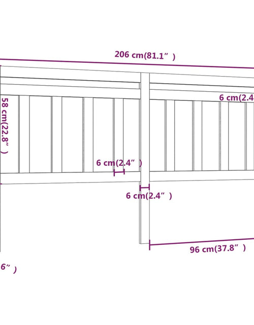 Încărcați imaginea în vizualizatorul Galerie, Tăblie de pat, gri, 206x4x100 cm, lemn masiv de pin - Lando
