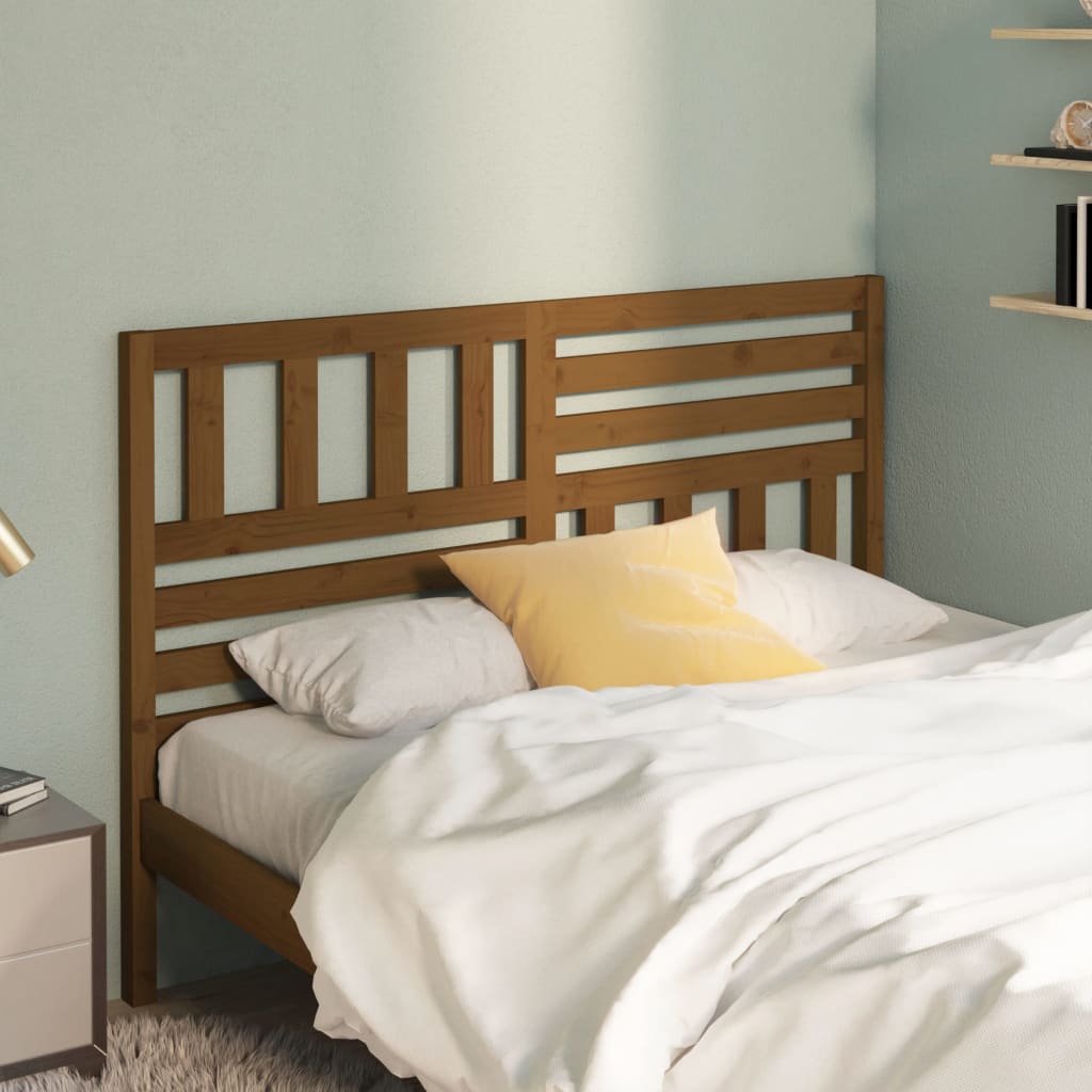 Tăblie de pat, maro miere, 166x4x100 cm, lemn masiv de pin - Lando