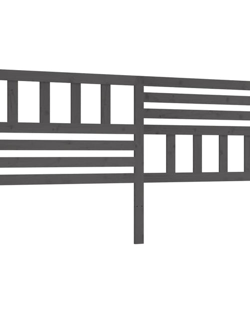 Загрузите изображение в средство просмотра галереи, Tăblie de pat, gri, 206x4x100 cm, lemn masiv de pin - Lando
