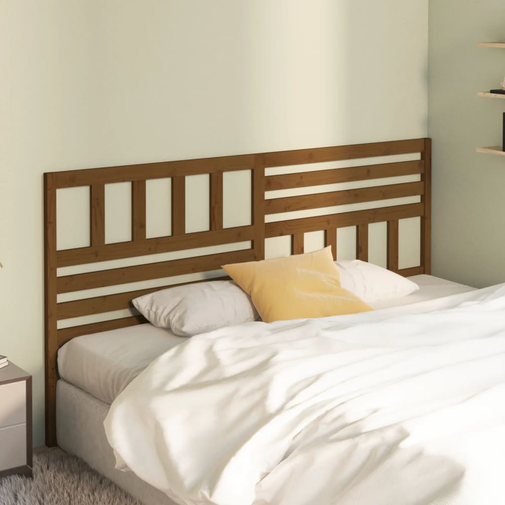 Tăblie de pat, maro miere, 206x4x100 cm, lemn masiv de pin - Lando