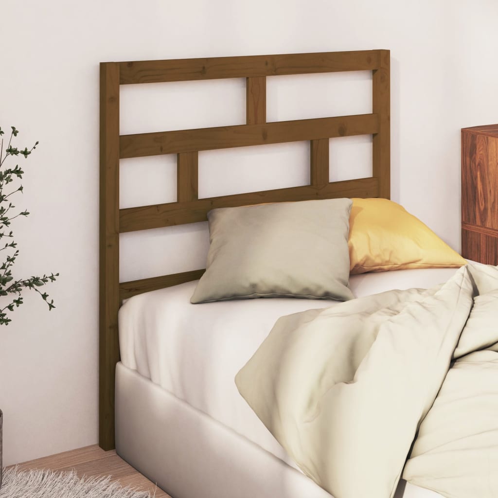 Tăblie de pat, maro miere, 96x4x100 cm, lemn masiv de pin - Lando