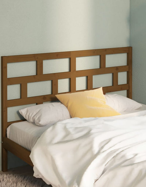 Încărcați imaginea în vizualizatorul Galerie, Tăblie de pat, maro miere, 126x4x100 cm, lemn masiv de pin - Lando
