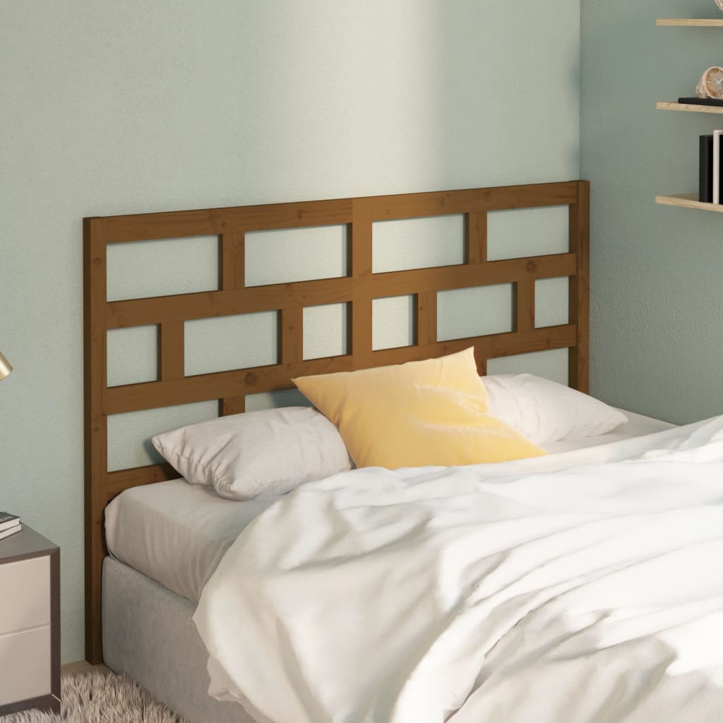 Tăblie de pat, maro miere, 156x4x100 cm, lemn masiv de pin - Lando