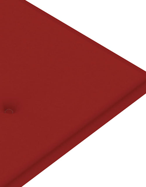 Încărcați imaginea în vizualizatorul Galerie, Bancă Batavia cu pernă roșie, 150 cm, lemn masiv de tec - Lando
