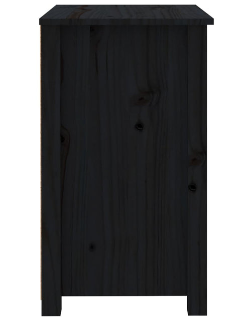 Загрузите изображение в средство просмотра галереи, Dulap noptieră, negru, 50x35x61,5 cm, lemn masiv de pin - Lando

