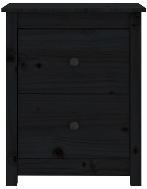 Загрузите изображение в средство просмотра галереи, Noptiere, 2 buc., negru, 50x35x61,5 cm, lemn masiv de pin - Lando

