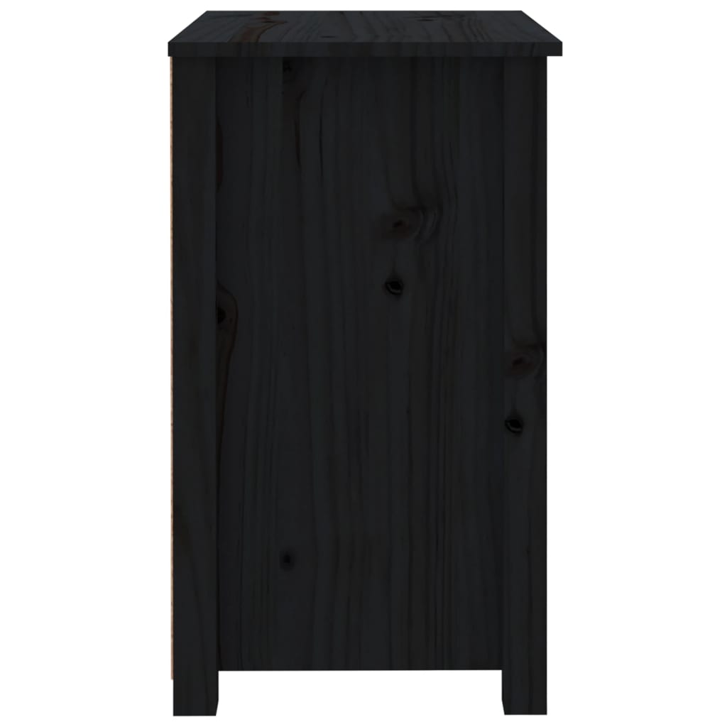 Noptiere, 2 buc., negru, 50x35x61,5 cm, lemn masiv de pin - Lando