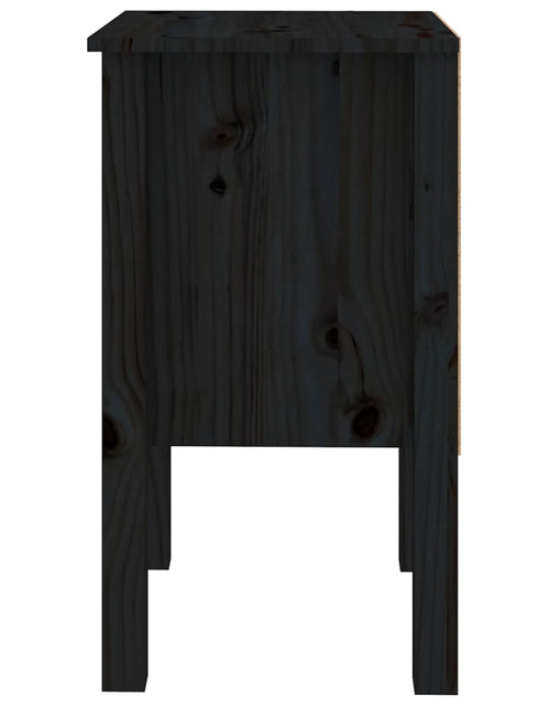 Încărcați imaginea în vizualizatorul Galerie, Noptieră, negru, 40x35x61,5 cm, lemn masiv de pin - Lando
