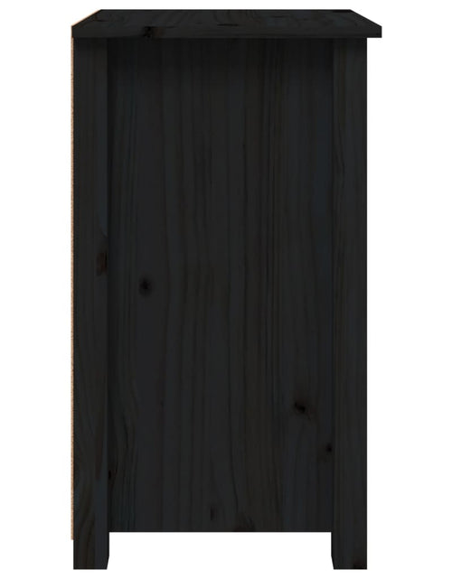 Загрузите изображение в средство просмотра галереи, Noptiere, 2 buc., negru, 40x35x61,5 cm, lemn masiv de pin - Lando
