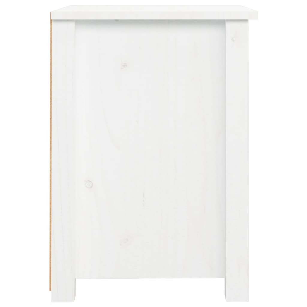Noptiere, 2 buc., alb, 40x35x49 cm, lemn masiv de pin - Lando