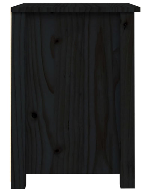 Încărcați imaginea în vizualizatorul Galerie, Noptiere, 2 buc., negru, 40x35x49 cm, lemn masiv de pin - Lando
