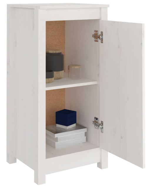 Încărcați imaginea în vizualizatorul Galerie, Servante, 2 buc., alb, 40x35x80 cm, lemn masiv de pin - Lando
