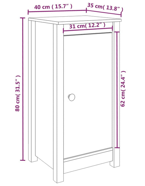 Загрузите изображение в средство просмотра галереи, Servantă, gri, 40x35x80 cm, lemn masiv de pin Lando - Lando
