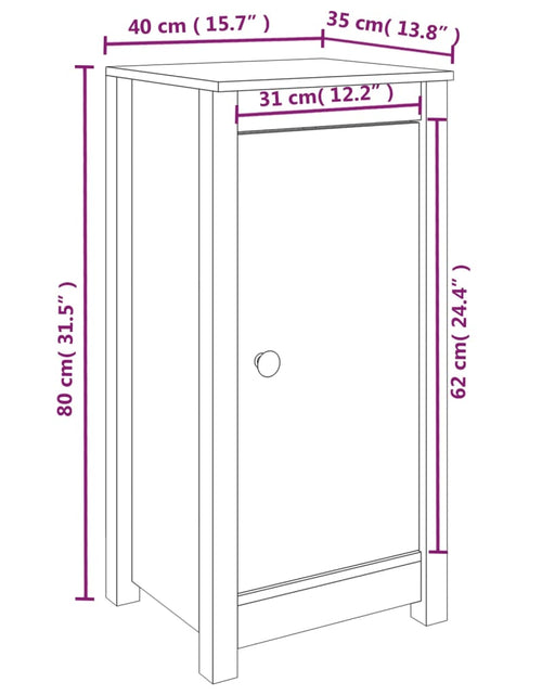 Загрузите изображение в средство просмотра галереи, Servante, 2 buc., gri, 40x35x80 cm, lemn masiv de pin Lando - Lando
