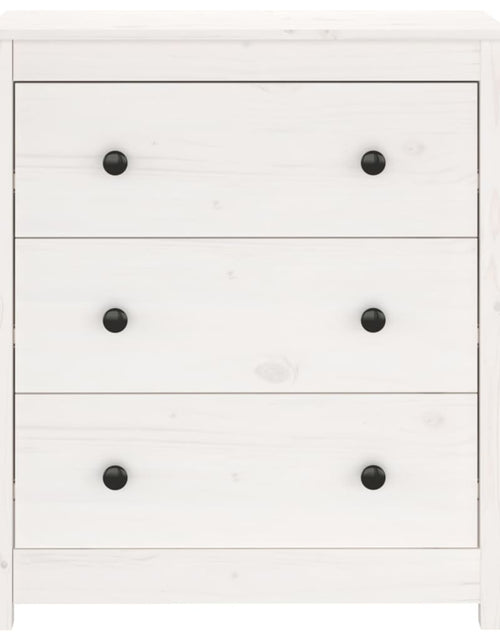 Загрузите изображение в средство просмотра галереи, Servantă, alb, 70x35x80 cm, lemn masiv de pin Lando - Lando
