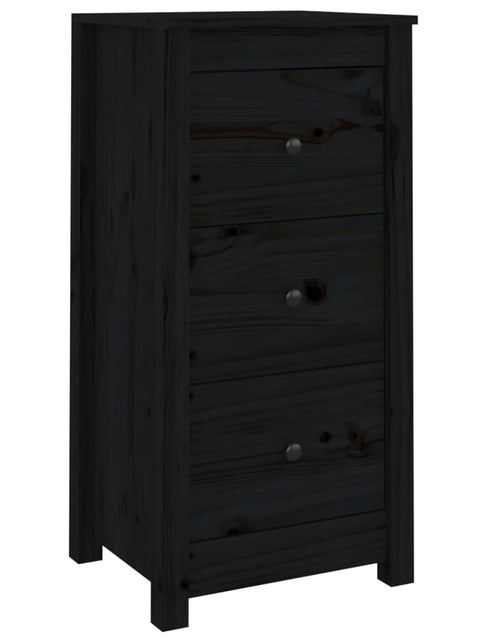Încărcați imaginea în vizualizatorul Galerie, Servante, 2 buc., negru, 40x35x80 cm, lemn masiv de pin - Lando
