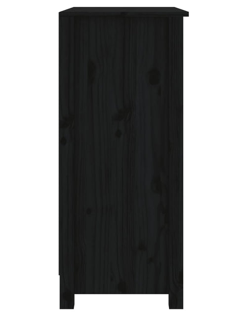 Încărcați imaginea în vizualizatorul Galerie, Servantă, negru, 70x35x80 cm, lemn masiv de pin Lando - Lando
