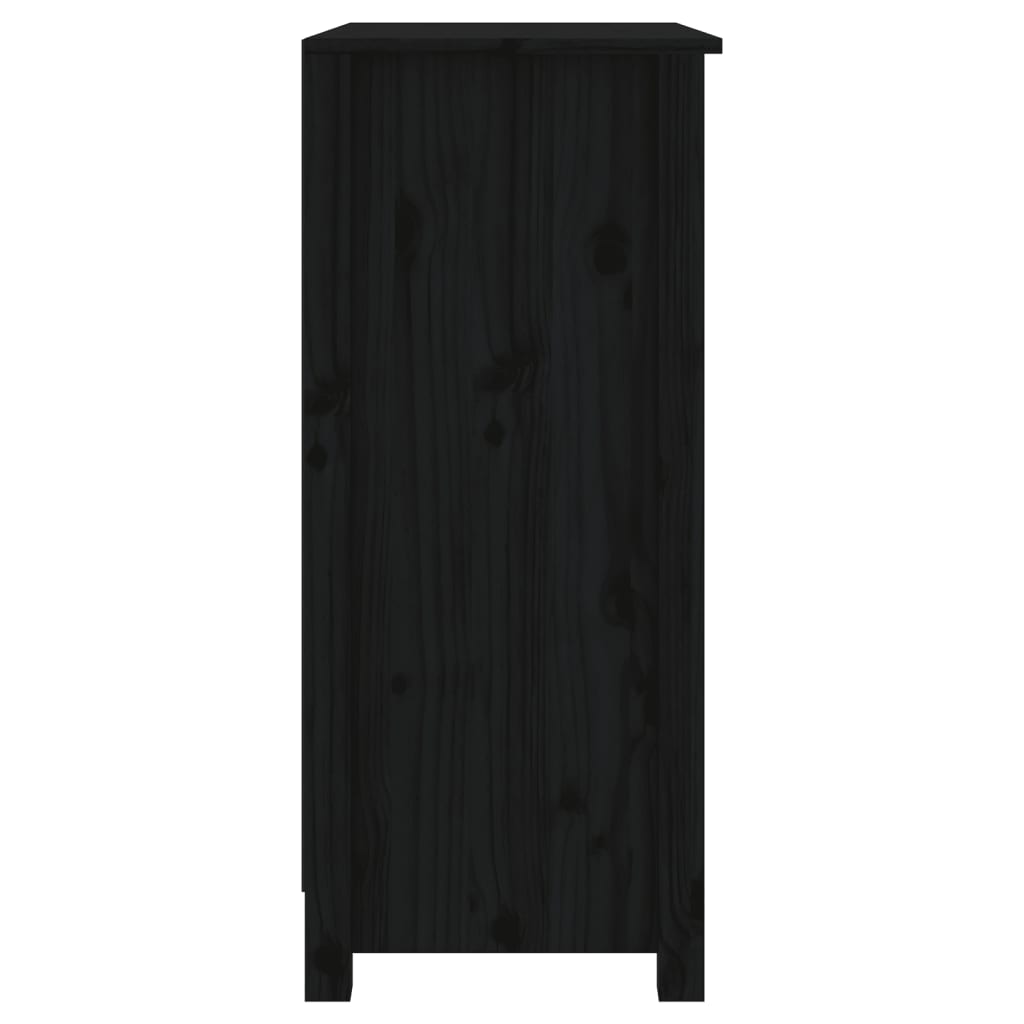 Servantă, negru, 70x35x80 cm, lemn masiv de pin Lando - Lando