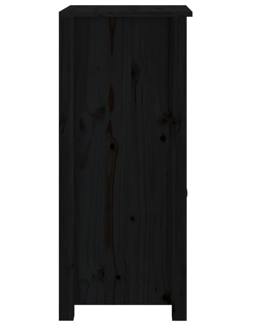 Încărcați imaginea în vizualizatorul Galerie, Servante, 2 buc., negru, 40x35x80 cm, lemn masiv de pin Lando - Lando
