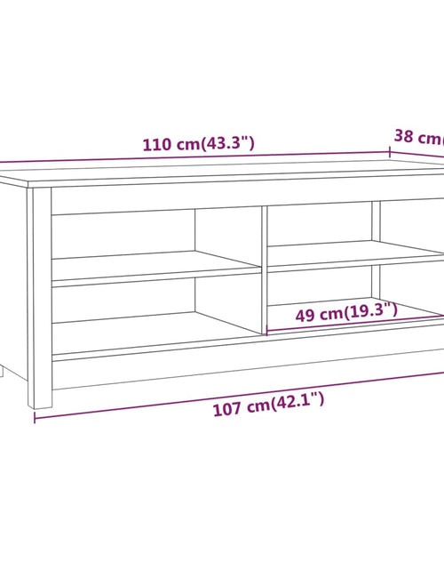 Загрузите изображение в средство просмотра галереи, Bancă pentru pantofi, alb, 110x38x45,5 cm, lemn masiv de pin Lando - Lando
