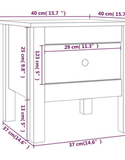 Загрузите изображение в средство просмотра галереи, Masă laterală, alb, 40x40x39 cm, lemn masiv de pin Lando - Lando

