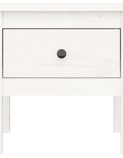 Încărcați imaginea în vizualizatorul Galerie, Mese laterale, 2 buc., alb, 50x50x49 cm, lemn masiv de pin Lando - Lando
