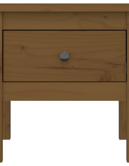 Загрузите изображение в средство просмотра галереи, Masă laterală, maro miere, 50x50x49 cm, lemn masiv de pin Lando - Lando
