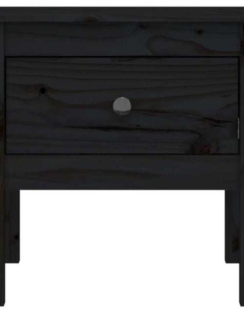 Загрузите изображение в средство просмотра галереи, Masă laterală, negru, 50x50x49 cm, lemn masiv de pin Lando - Lando
