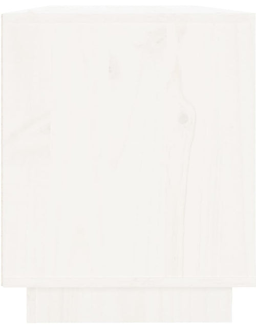Încărcați imaginea în vizualizatorul Galerie, Comodă TV, alb, 110,5x35x44 cm, lemn masiv de pin Lando - Lando

