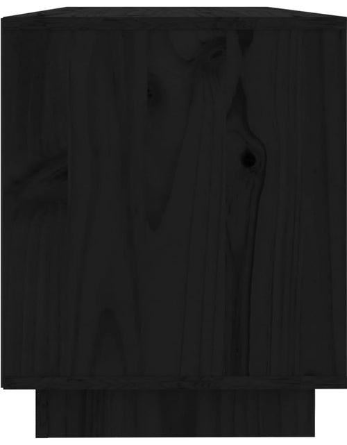 Încărcați imaginea în vizualizatorul Galerie, Comodă TV, negru, 110,5x35x44 cm, lemn masiv de pin Lando - Lando
