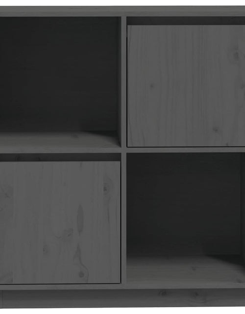 Загрузите изображение в средство просмотра галереи, Servantă, gri, 74x35x80 cm, lemn masiv de pin Lando - Lando
