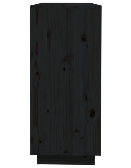 Încărcați imaginea în vizualizatorul Galerie, Servantă, negru, 110,5x35x80 cm, lemn masiv de pin Lando - Lando
