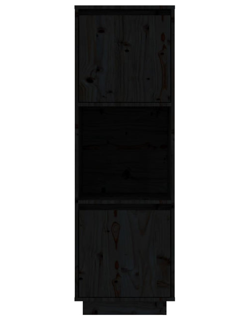 Încărcați imaginea în vizualizatorul Galerie, Dulap înalt, negru, 38x35x117 cm, lemn masiv de pin Lando - Lando
