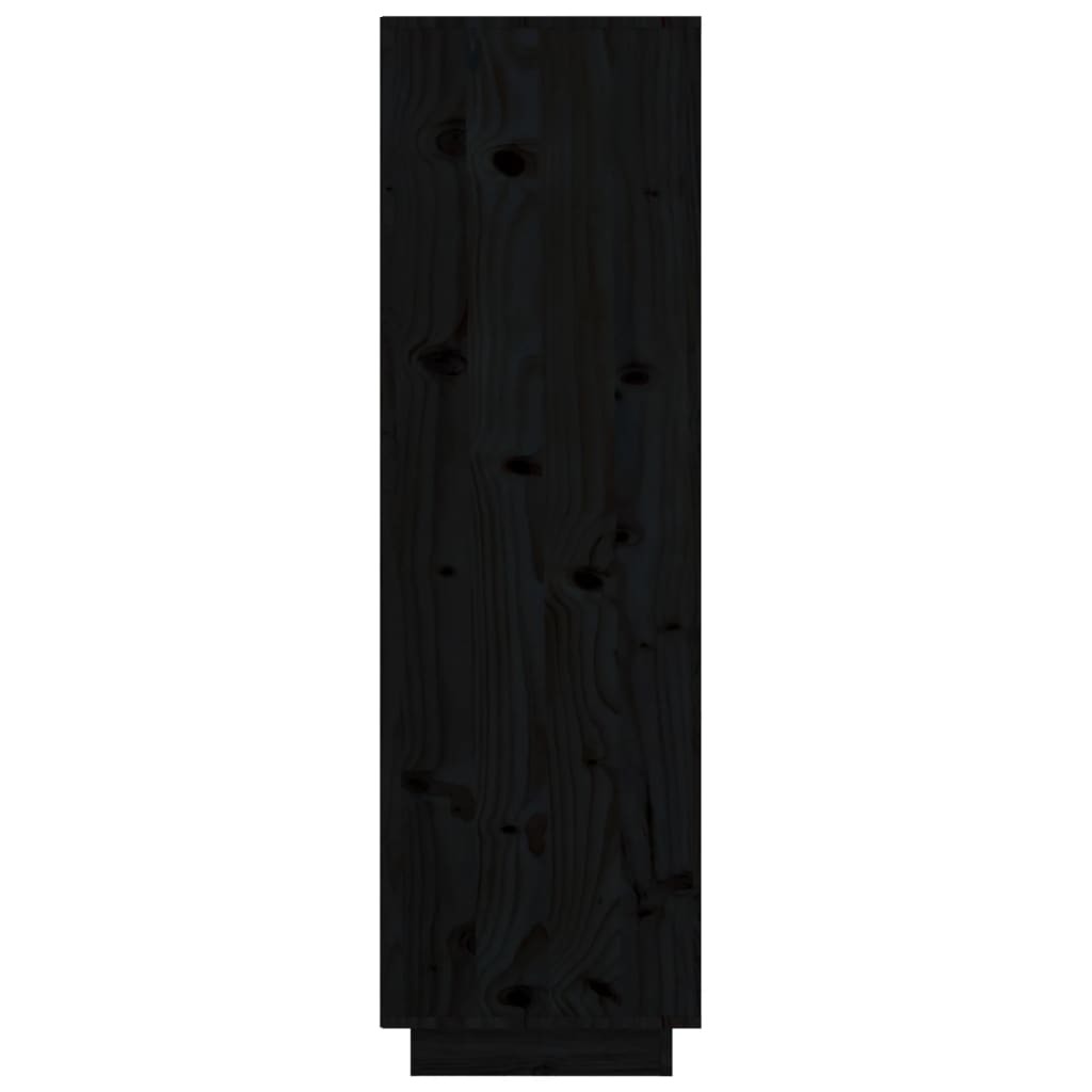 Dulap înalt, negru, 38x35x117 cm, lemn masiv de pin Lando - Lando