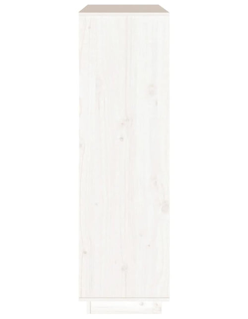 Încărcați imaginea în vizualizatorul Galerie, Dulap înalt, alb, 110,5x35x117 cm, lemn masiv de pin Lando - Lando
