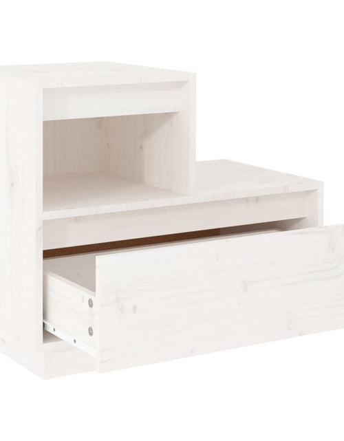 Încărcați imaginea în vizualizatorul Galerie, Noptiere, 2 buc., alb, 60x34x51 cm, lemn masiv de pin - Lando
