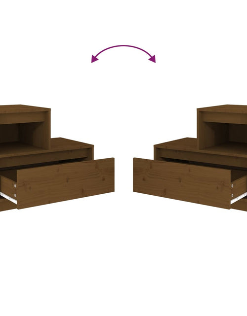 Загрузите изображение в средство просмотра галереи, Noptieră, maro miere, 60x34x51 cm, lemn masiv de pin - Lando
