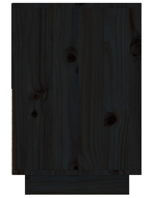 Încărcați imaginea în vizualizatorul Galerie, Noptiere, 2 buc, negru, 60x34x51 cm, lemn masiv de pin - Lando
